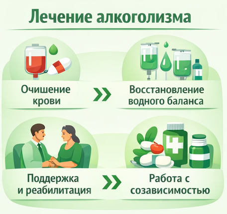 лечение алкоголизма в Вязниках этапы